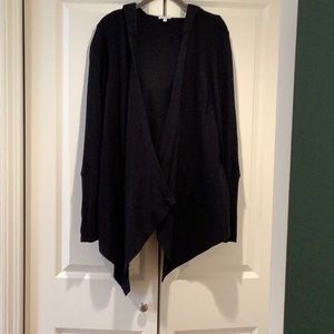 🌼 Splendid L Black Hooded Cardigan